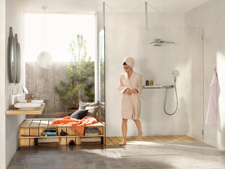 Image du produit hansgrohe Douche de tête Rainmaker Select 460 1jet avec bras de douche blanc/chrome : couleur - (1 Types de jets, 19 l/min)