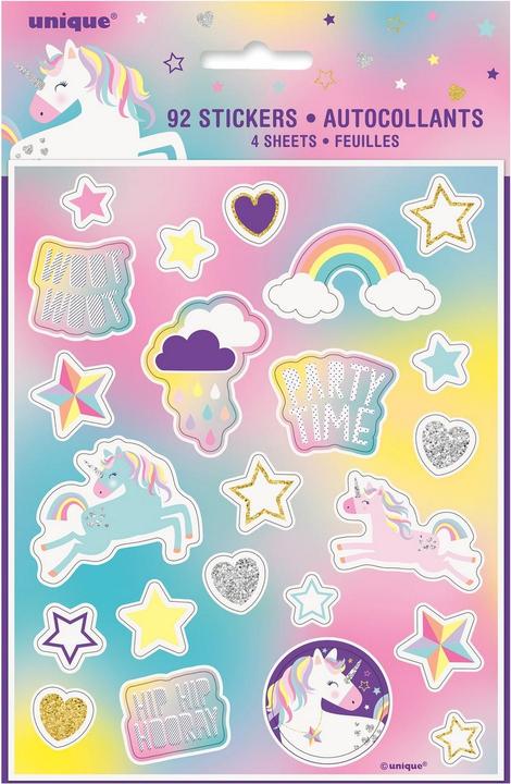 Immagine prodotto Unique Party Unicorno Adesivi Misura Confezione 92