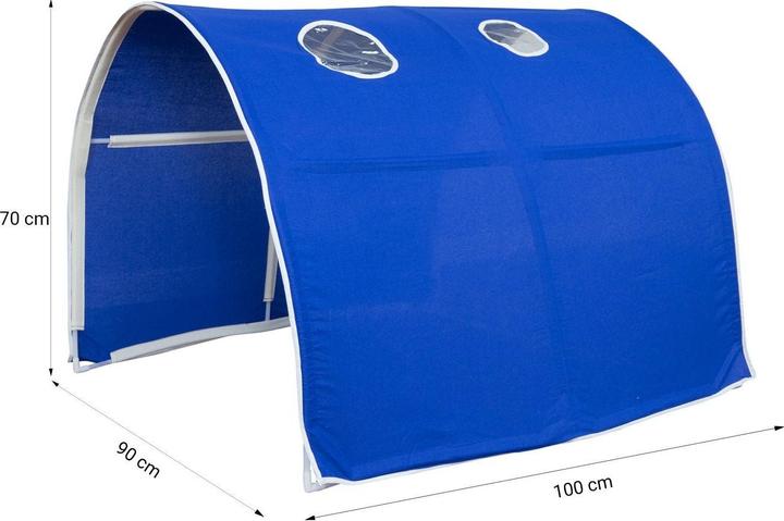Image du produit Floki24 Tunnel pour lits superposés Tente de lit Toit de jeu Tunnel Caverne Lit d'enfant - bleu