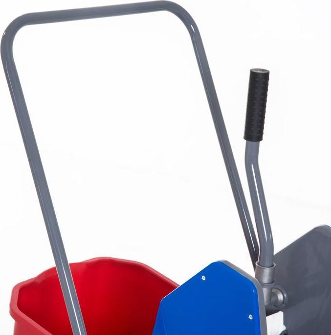 Actual product image Swisshandel24 Cleaning trolley Cleaning trolley Mopping trolley with 2 buckets System trolley with 4 (1 pcs.)