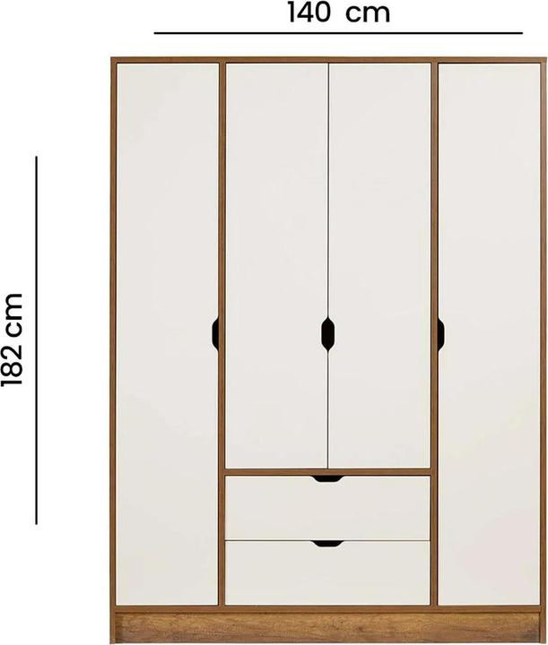 Actual product image Skye Decor Tuval Wardrobe (140 x 50 x 182 cm)