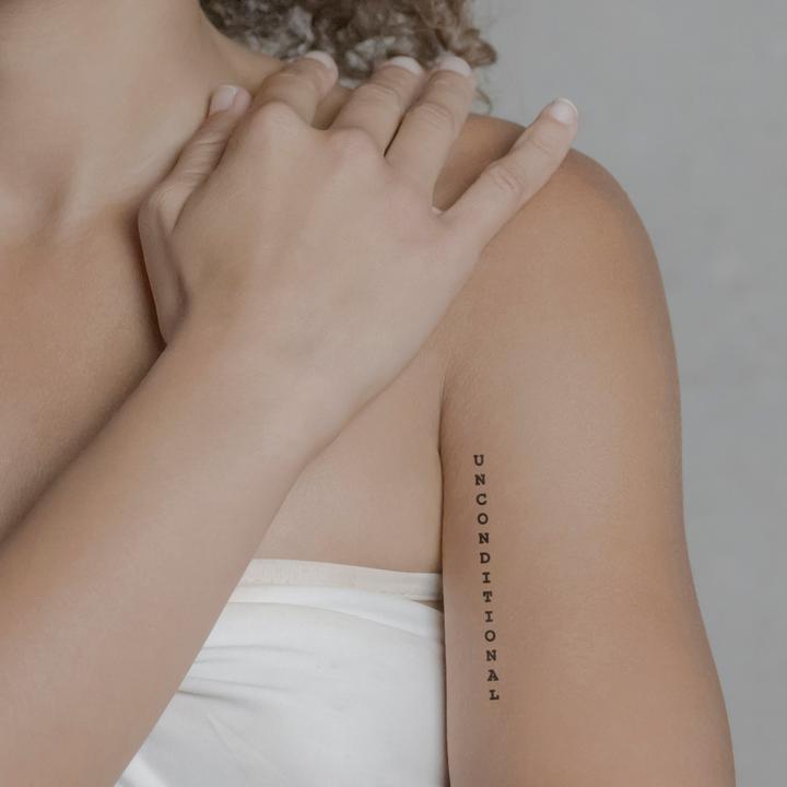 Actual product image minink Temporary tattoo - Unconditional