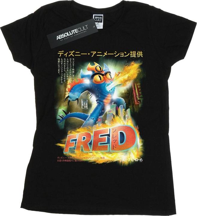 Actual product image Disney Womens/Ladies Big Hero 6 Fred Anime Poster Cotton T-Shirt (XL)