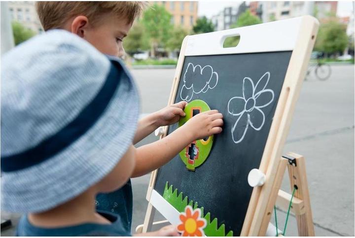 Produktbild Scratch Standtafel & Whiteboard mit Papierrolle
