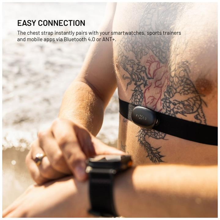 Image du produit Fixed Sangle thoracique cardio-fréquencemètre Pulse Dual, mesure HR+HRV, noir
