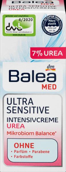 Produktbild dm Balea MED Intensivcreme Urea Ultra Sensitive (50 ml, Tagescreme)