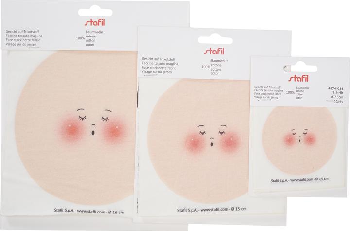 Actual product image Stafil Face on jersey fabric "Marty", 3 pieces