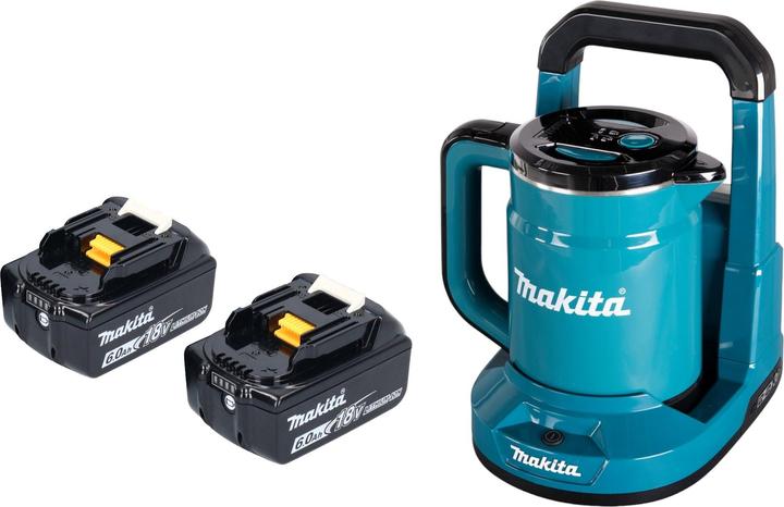 Produktbild Makita DKT 360 G2 Akku Wasserkocher 36 V ( 2x 18 V ) 0,8 L + 2x Akku 6,0 Ah - ohne Ladegerät (0.80 l)