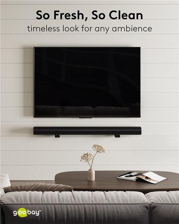 Produktbild Goobay Soundbar-Wandhalterung Universal (1 Stk., Wandmontage, Nicht beweglich)