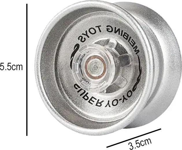Actual product image The Toy Company YoYo Metallic with ball bearing and accessories silver