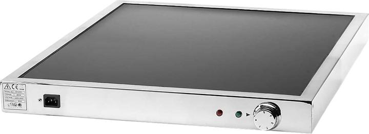Image du produit Mayfair Plaque chauffante carrée 50 230V/600W connecteur suisse 500x500x75 mm acier inoxydable T12