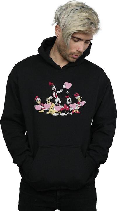 Actual product image Disney Mens Mickey Mouse Love Friends Hoodie (M)