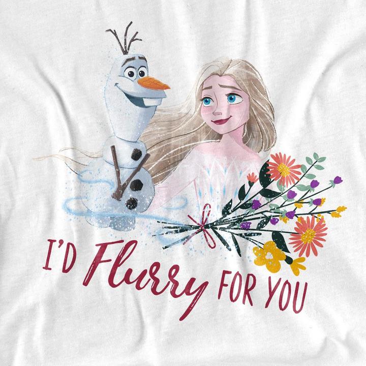 Produktbild Disney Frozen I'd Flurry For You TShirt Valentinstag (S)