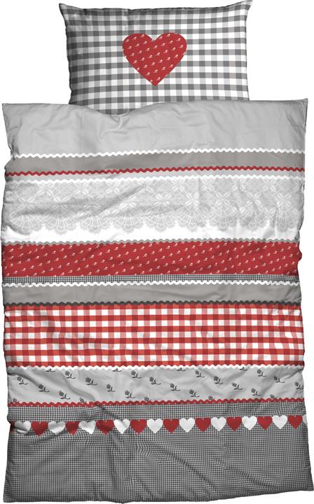 Actual product image Casatex Herz-Karo (Bedding set, 155 x 220 cm, 80 x 80 cm)