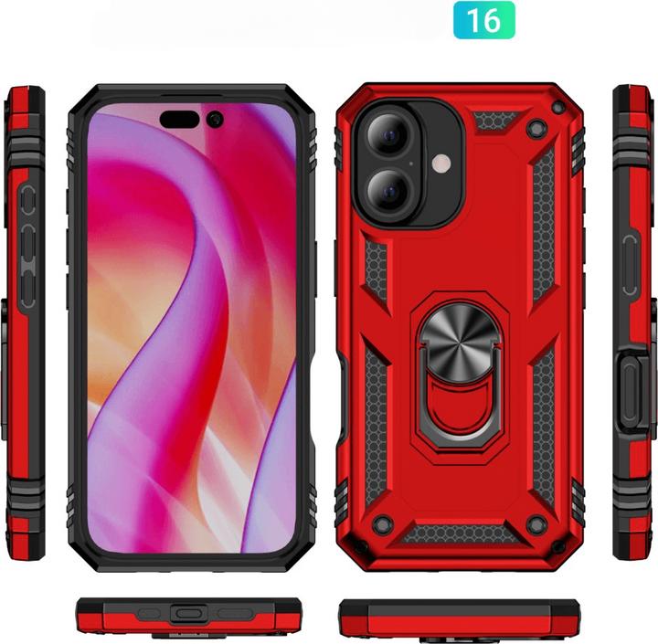 Immagine prodotto Cover-Discount iPhone 16 - Robusta cover posteriore con kickstand (Apple iPhone 16)