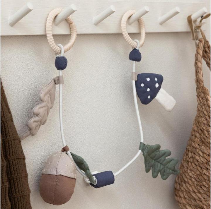 Actual product image Sebra Pram chain, leaf/mushroom/acorn, organic cotton