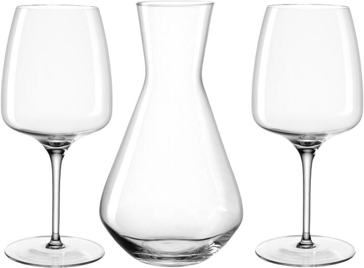 Leonardo Caraffa Cesti da 1,2 l, 3 pezzi, grigio/trasparente (1.20 l)
