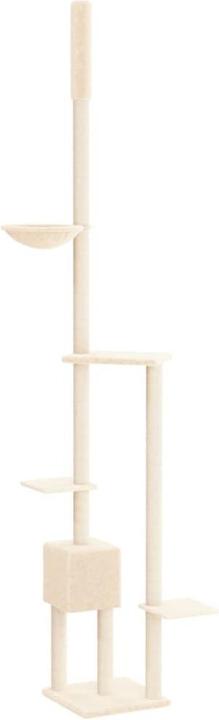 Actual product image VidaXL Kratzbaum Deckenhoch Creme 258,5-284,5cm Katzenbaum Katzenkratzbaum (284.50 cm, Cream)