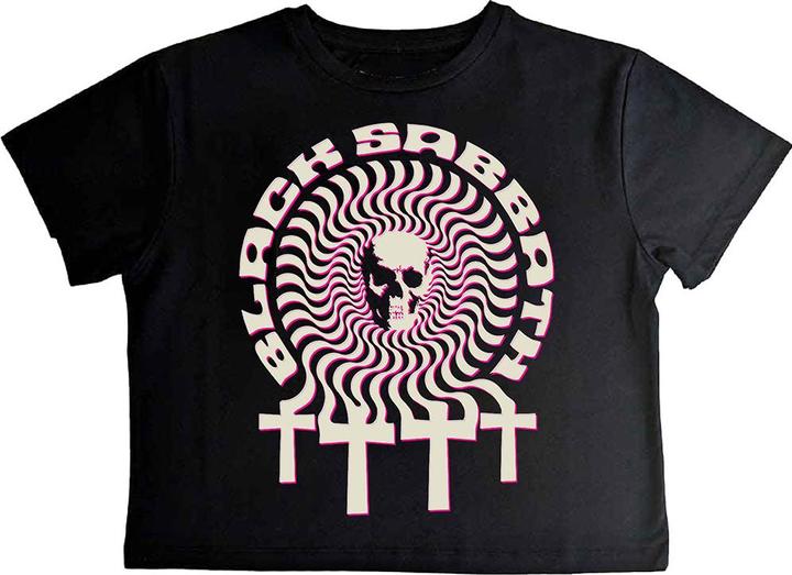 Black Sabbath Hypnotic Skull Crop Top (Girlie)