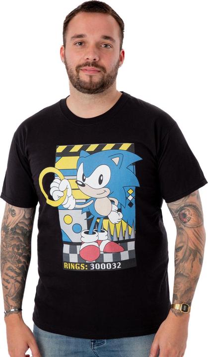 Immagine prodotto Sonic The Hedgehog Classic Maglietta Anelli Uomo (XL)