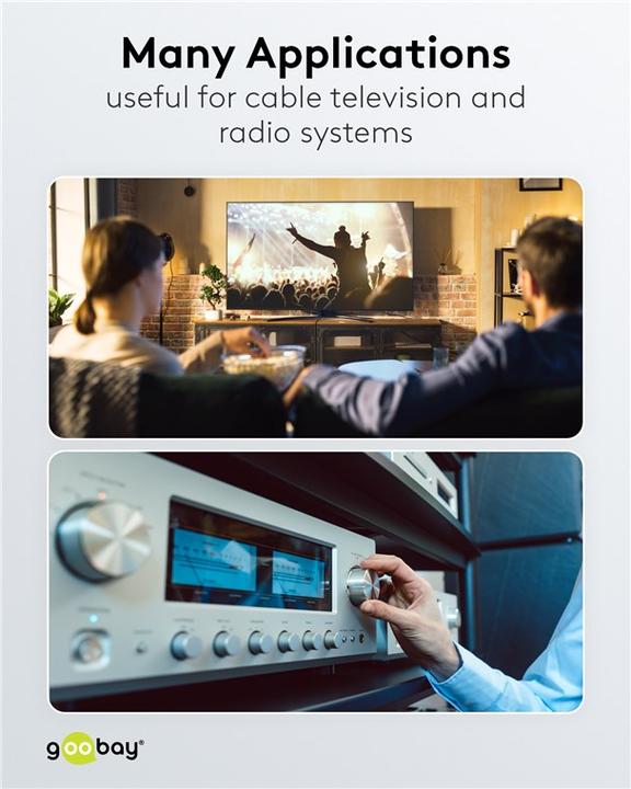 Immagine prodotto Goobay Diametro esterno del cavo coassiale (10 dB, Cavi antenna)
