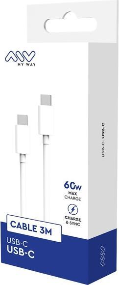 Immagine prodotto My Way Cavo Myway 3m Tipo C Tipo C Blanc (3 m)