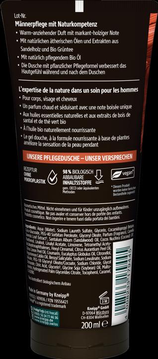 Nährwerte und Zutaten Kneipp 3 in 1 Pflegedusche Wild (200 ml)