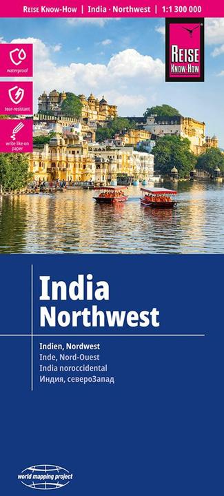 Image du produit Carte de l'Inde, Nord-Ouest / India, Northwest (1:1.300.000)