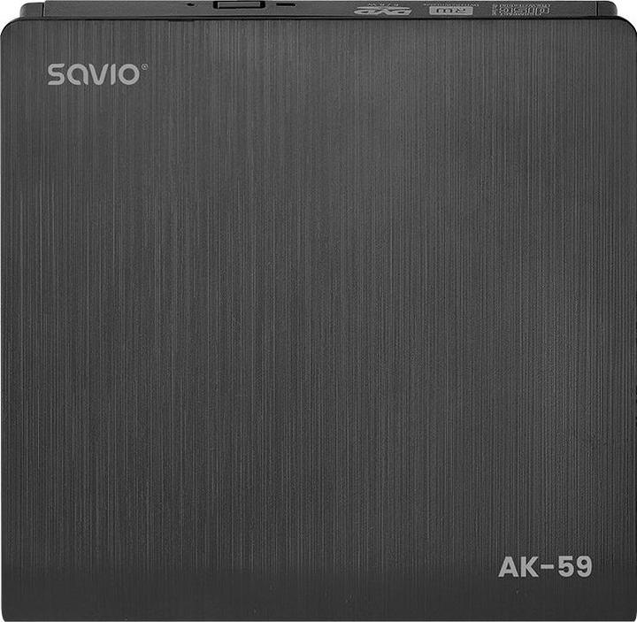 Immagine prodotto Savio AK-59 Registratore CD/DVD esterno sottile R/RW - USB-C/USB-A nero (Masterizzatore CD, Masterizzatore DVD)