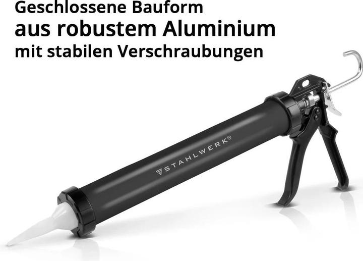Immagine prodotto Stahlwerk Pistola per silicone SPB-600 ST con pistola per silicone in alluminio da 600 ml
