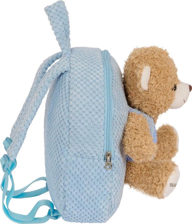 Actual product image Safta Children's rucksack with plush bear - blue