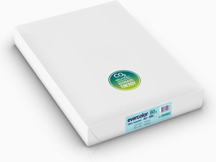Produktbild Clairefontaine Kopierpapier Forever Evercolor DIN A3 hellblau 80 g/qm VE=500 Blatt (80 g/m², 500 x, A3)