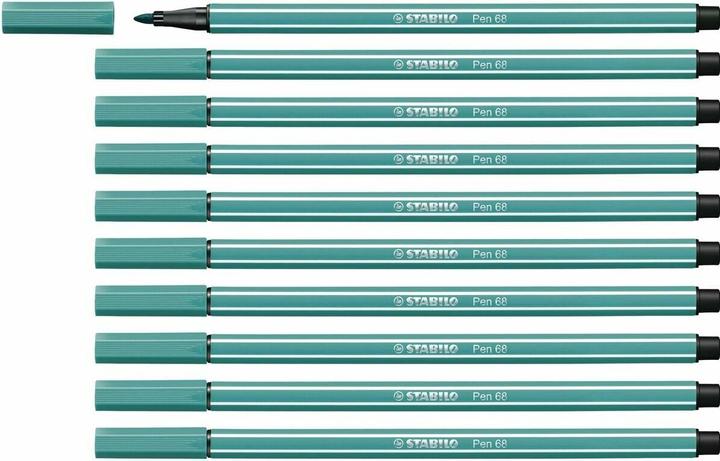 Actual product image STABILO Felt tip pens Pen 68 turquoise 10 pieces (Turquoise, 10 x)