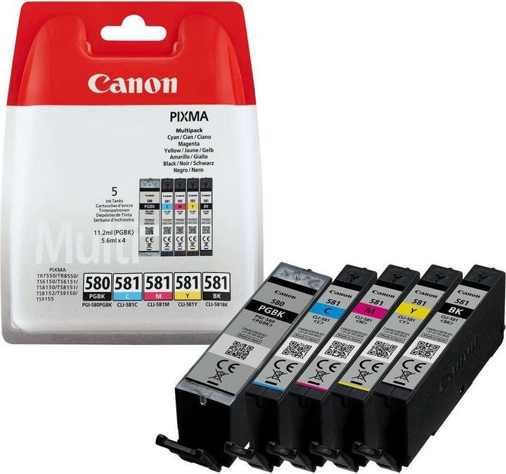 Image du produit Canon PGI-580/CLI-581 Multipack (PGBK, C, M, Y, BK)
