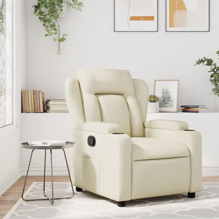 Immagine prodotto VidaXL Poltrona relax in similpelle panna,Colore: panna,Materiale
