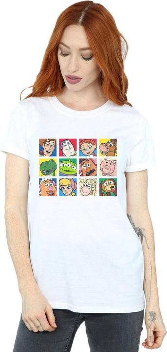 Actual product image Disney Womens/Ladies Toy Story Character Squares Cotton Boyfriend T-Shirt (XL)