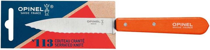 Actual product image Opinel 001921 Kitchen knife No. 113 Orange-coloured beech wood handle (9.40 cm)