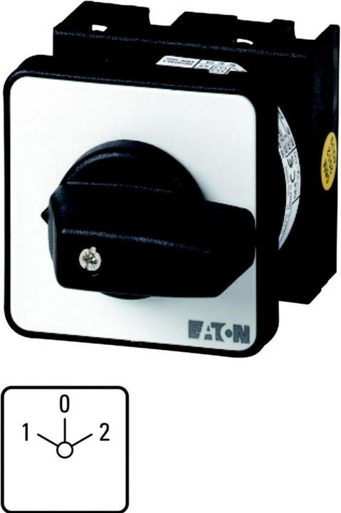 Produktbild Eaton T0-2-8211/Z Umschalter 029354 Kont4 20A 1-0-2 60° rastend Zwischenbau