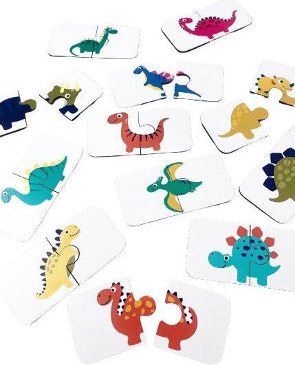 Produktbild Activity Board Hölzerne Dinosaurier-Puzzle 2 Stück Puzzle, Bildungsmaterial, Homeschool Vorschule Karten (24 Teile)