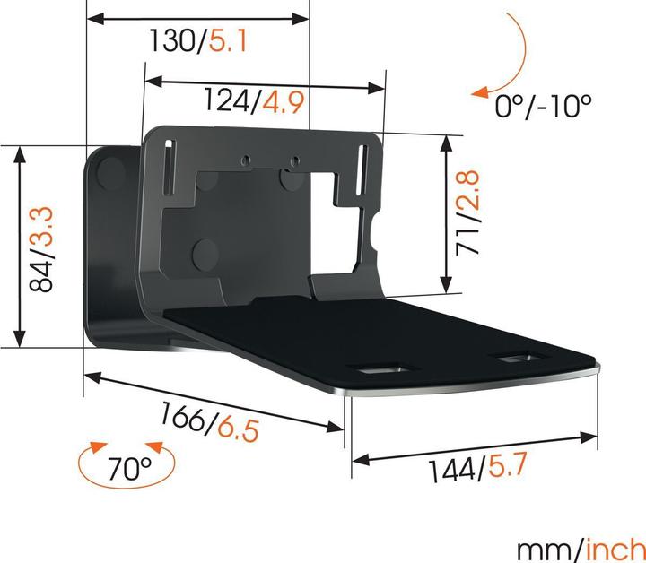 Actual product image Vogels Sound 3205 (1 pcs., Wall installation, Tiltable, Rotatable)