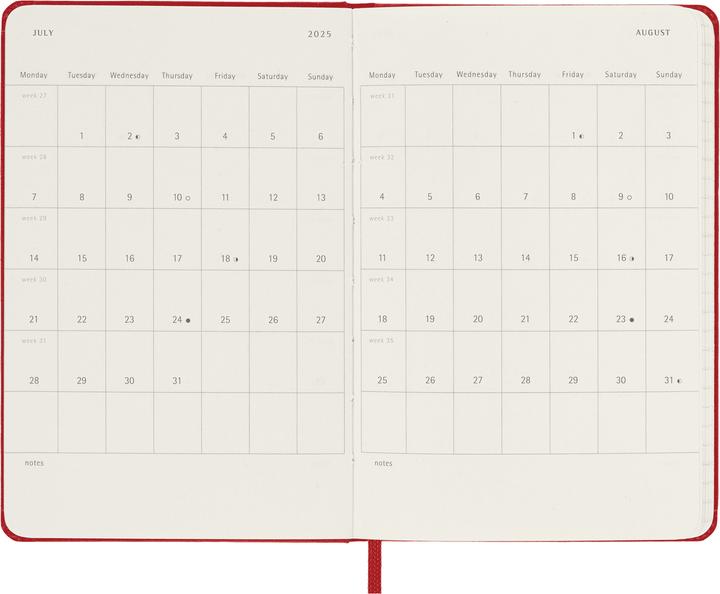 Produktbild Moleskine Notizkalender (A6, Pocket, Englisch)