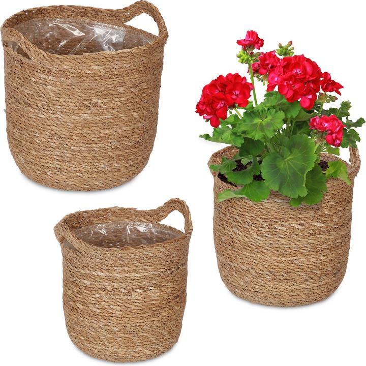 Image du produit Relaxdays 3x pots de fleurs (25.50 cm)