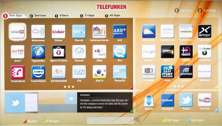 Produktbild Telefunken D55U446A 139 cm 55 Zoll EEK A+ (A+ D) DVB-T2, DV (55", LCD, UHD)