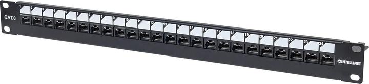 Actual product image Intellinet Lockable patch panel Cat6 unshielded 24 ports desktop terminal strips with 90 degree angled...