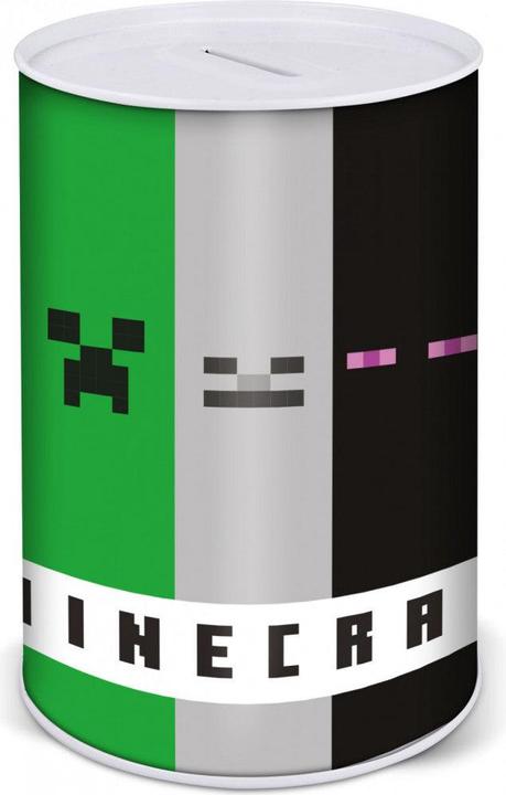 Immagine prodotto Stor MINECRAFT - Tirelire en Métal - H 15 cm x P 10cm (Ø 10 x 15 cm)