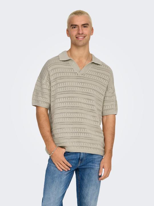 Actual product image Only & Sons Onsgrayson Ds 5 Chochet Polo Knit (XXL)