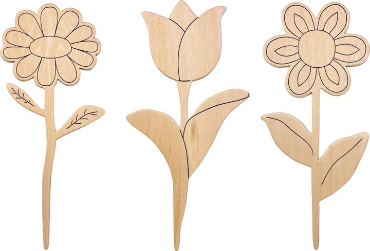 Image du produit Fleurs en bois à peindre