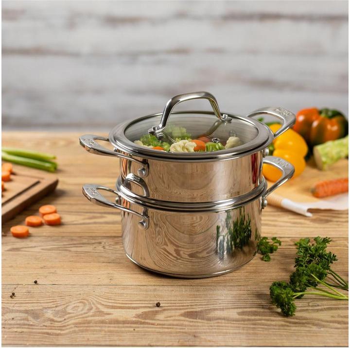 Actual product image Kuhn Rikon ALLROUND 2-tier steamer set 3.1 L • Ø 20cm (20 cm, Metal)