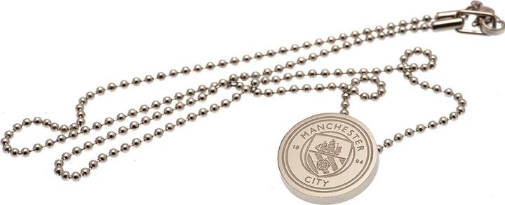 Image du produit Manchester City FC Collier armoiries avec pendentif en acier inoxydable (Matériau 100% synthétique)