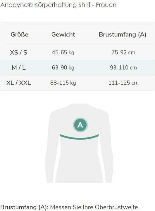 Produktbild Anodyne Körperhaltung Shirt Damen, schwarz Grösse XL/XXL (L, XL)